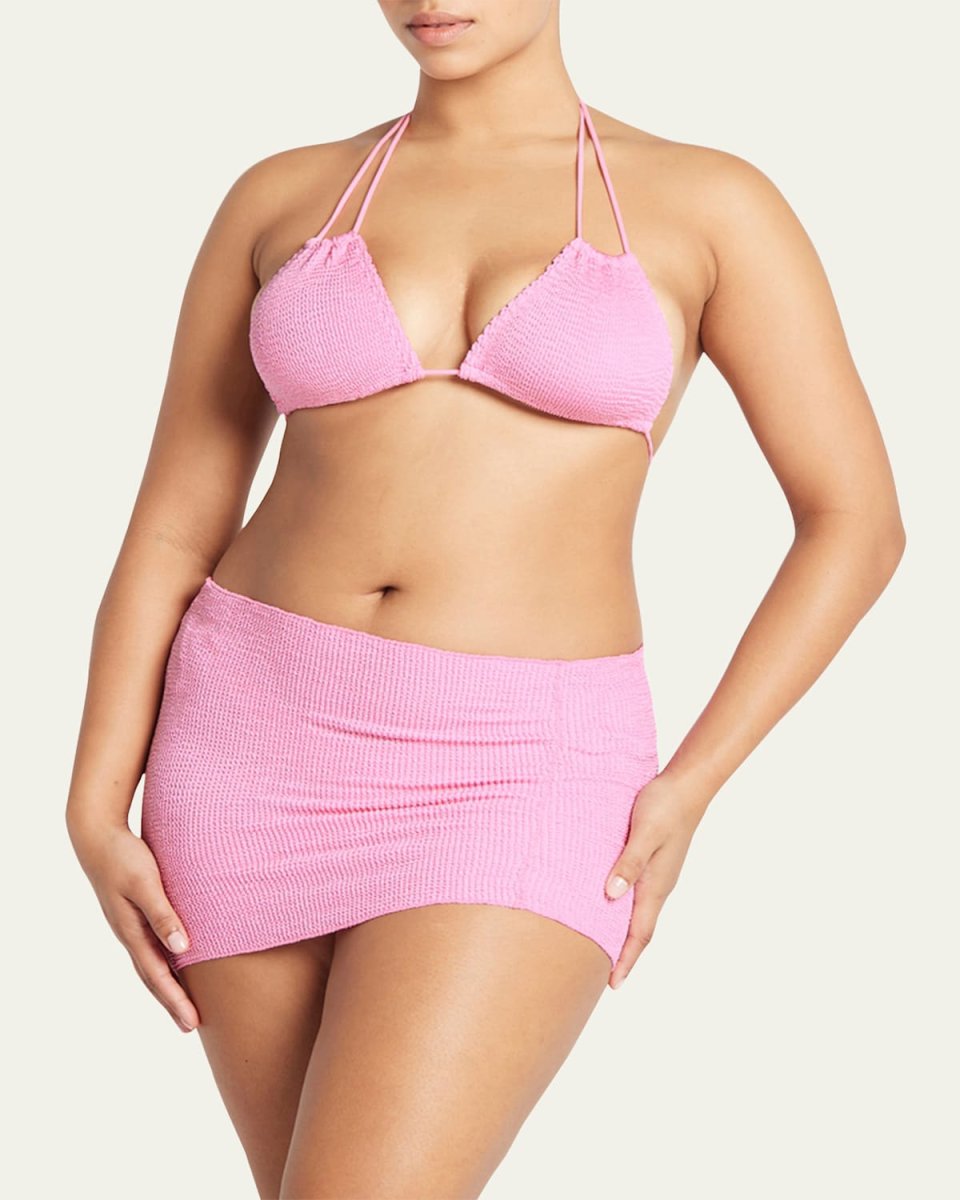 Dara Crinkled Swim Top/Skirt